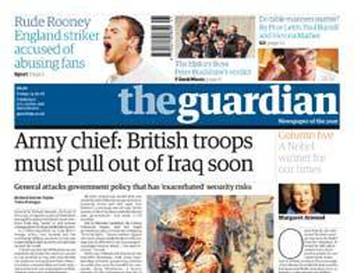 Forsíða Guardian í dag