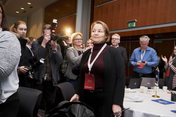 Drífa Snædal var í gær kjörin nýr forseti Alþýðusambands Íslands. Hún segist spennt að takast á við verkefnin sem fram undan eru.