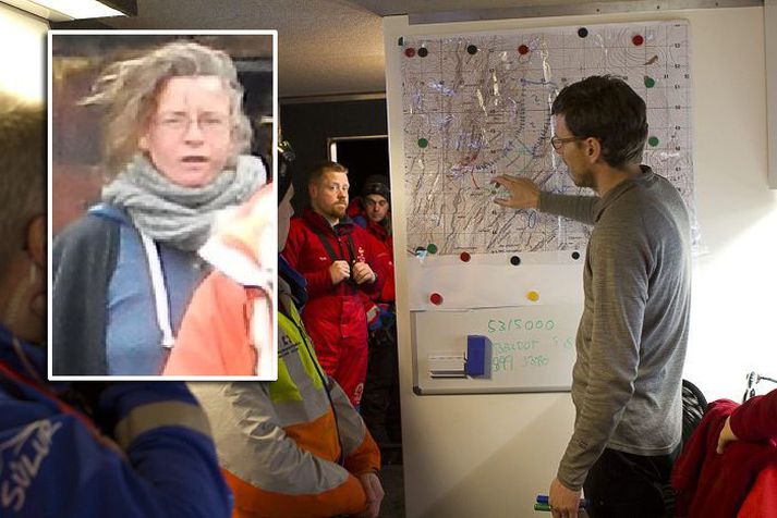 Ekkert hefur spurst til frönsku konunnar sem saknað hefur verið frá því í gær.