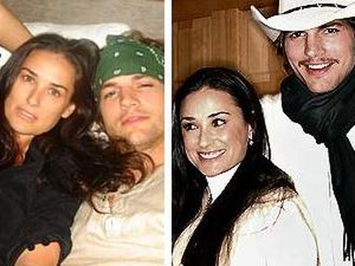 Ashton Kutcher og Demi Moore.