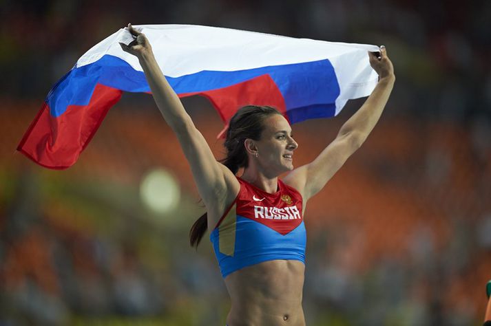 Stangarstökvarinn Yelena Usinbayeva er í hópnum.