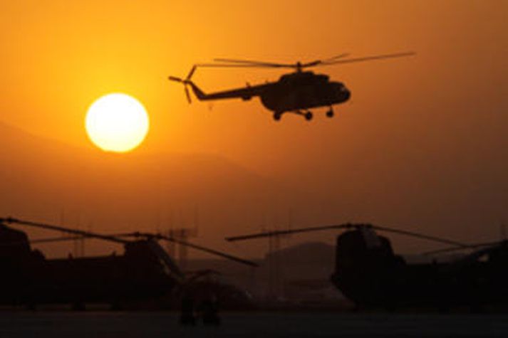 Herþyrla í Afgaanistan.