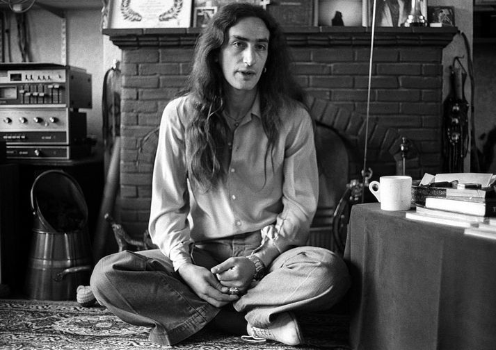 Ken Hensley spilaði á hljómborð og var helsti lagasmiður Uriah Heep á áttunda áratugnum. Myndin er tekin árið 1975.