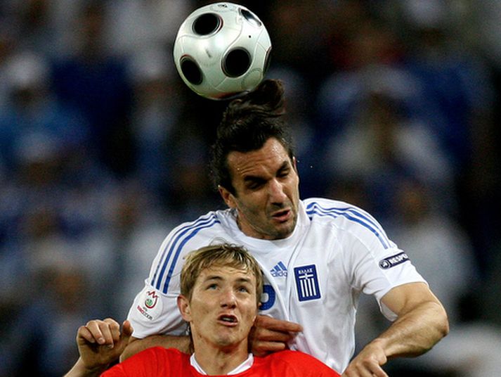Sotirios Kyrgiakos í leik með gríska landsliðinu.
