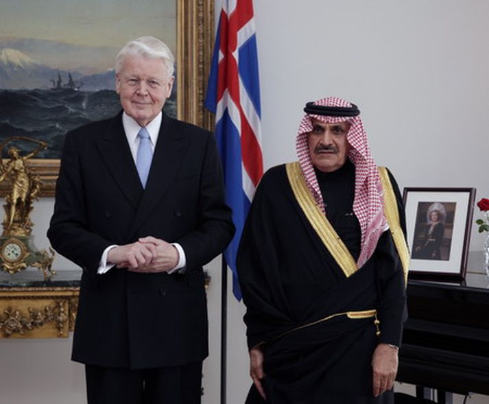 Ólafur Ragnar Grímsson, forseti Íslands, og Ibrahim S. I. Alibrahim, sendiherra Saudi Arabíu.