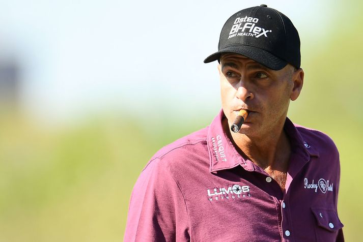 Rocco Mediate er hér með vindil á vellinum.