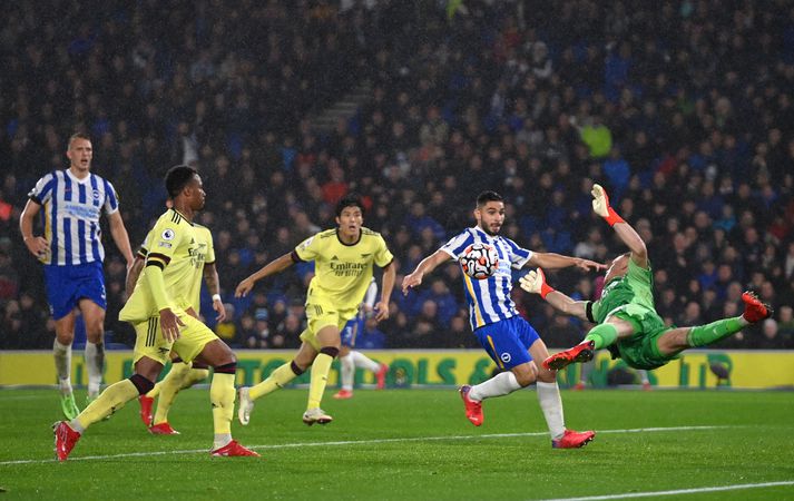 Ramsdale hefur staðið sig frábærlega síðan hann gekk í raðir Arsenal.