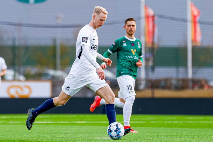 Sindri Þór var ekki lengi inni á vellinum í dag