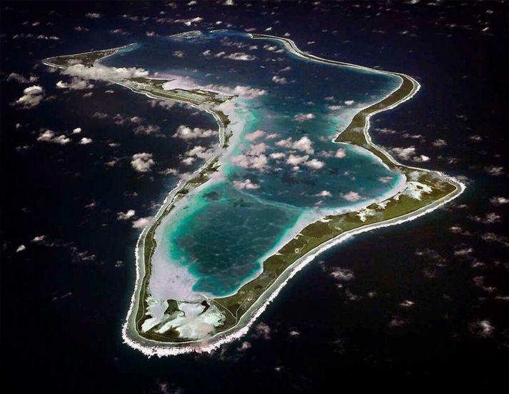 Breska herstöðin Diego Garcia er á Chagos-eyjum í um fjögur þúsund kílómetra fjarlægð frá Teheran.