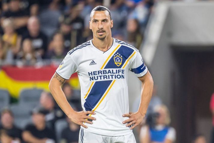 Los Angeles Galaxy v Los Angeles FC - Western Conference Semifinals LOS ANGELES, CA - OCTOBER 24: Zlatan Ibrahimovic #9 of Los Angeles Galaxy during the MLS Western Conference Semi-final between Los Angeles FC and Los Angeles Galaxy at the Banc of California Stadium on October 24, 2019 in Los Angeles, California. Los Angeles FC won the match 5-3 (Photo by Shaun Clark/Getty Images)