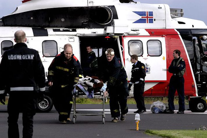 Þyrlur Landhelgisgæslunnar annast nú fyrst og fremst sjúkraflug á sjó og þar sem sjúkrabílum verður ekki komið við á Suður- og Vesturlandi.