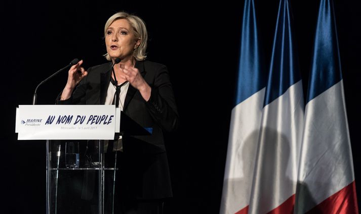 Marine Le Pen, leiðtogi og forsetaframbjóðandi Frönsku þjóðfylkingarinnar.