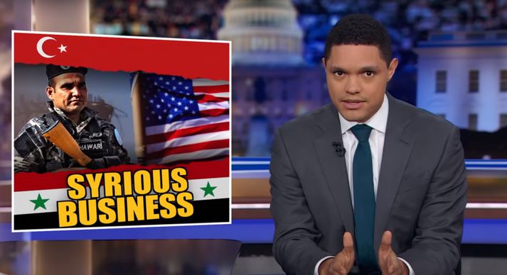 Trevor Noah var harðorður í garð Trumps í þætti sínum í nótt.