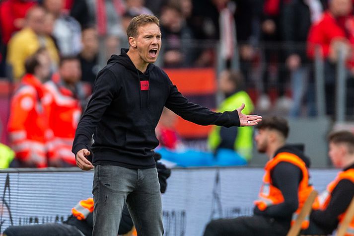 Nagelsmann á hliðarlínunni.