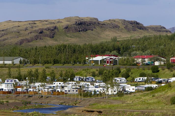 Tjaldstæðið á Flúðum.