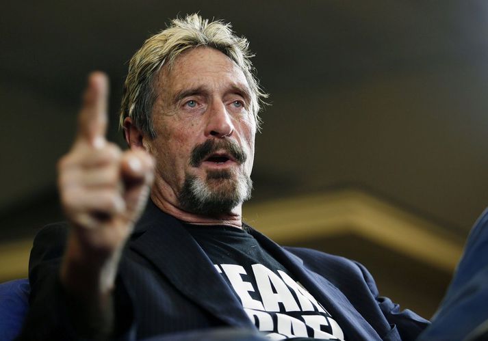 Tæknifrumkvöðullinn John McAfee var handtekinn í Barcelona um helgina.