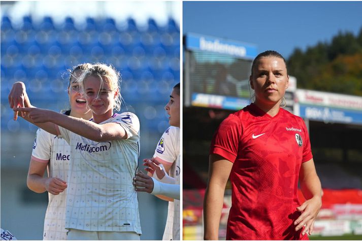 Landsliðskonurnar stóðu sig vel með sínum liðum. 