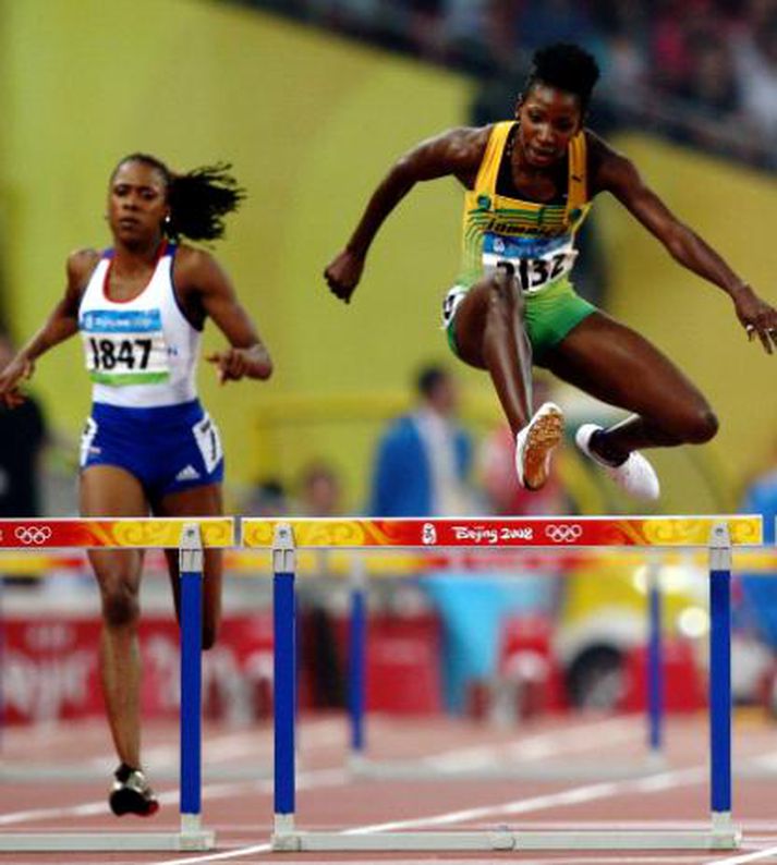 Melaine Walker í hlaupinu.