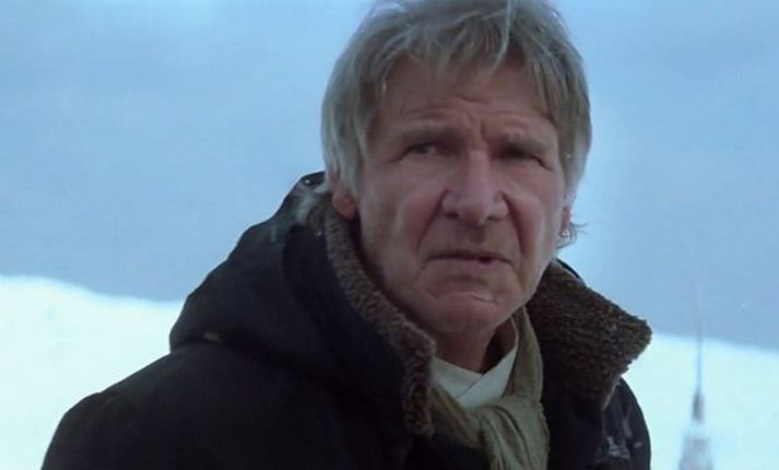 Er þetta Hoth? Það vitum við ekki en við vitum hins vegar að þetta er Harrison Ford í hlutverki Han Solo.