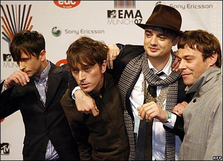 Babyshambles á rauða dreglinum.