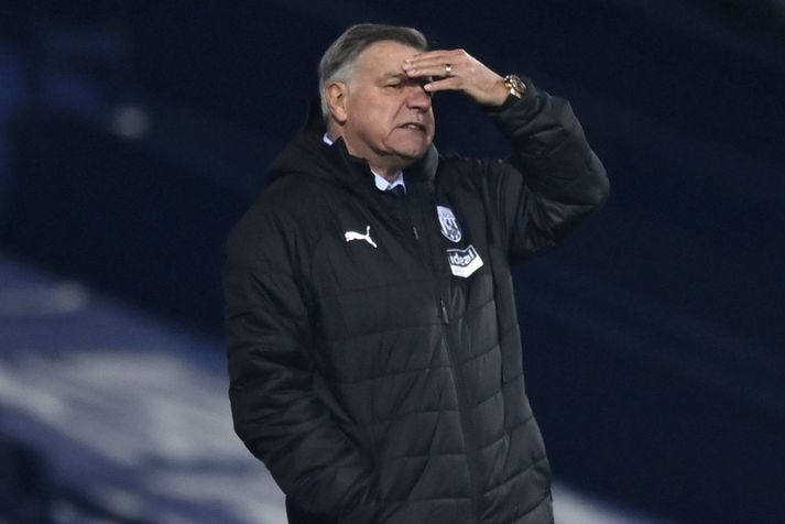 Sam Allardyce, knattspyrnustjóri West Bromwich Albion, grettir sig yfir spilamennsku sinna manna á móti Leeds United í gærkvöldi.