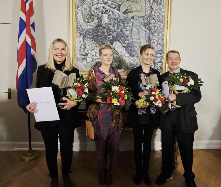 Unnur Jökulsdóttir, Kristín Eiríksdóttir og Áslaug Jónsdóttir eru handhafar Íslensku bókmenntaverðlaunanna fyrir árið 2017.