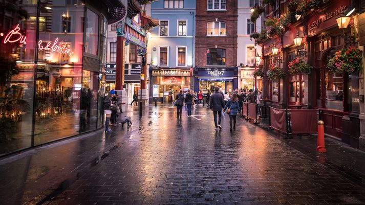 Árásin átti sér stað í Soho-hverfinu í London.