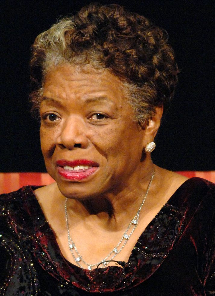 Maya Angelou var ein helsta baráttukona fyrir réttindum blökkumanna í  Bandaríkjunum