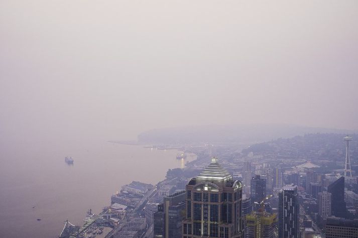 Loftgæði hafa verið lítil í Seattle vegna elda í Washington og víðar í sumar. Í byrjun ágúst lá þoka yfir borginni vegna elda sem brunnu í Bresku Kólumbíu norðan landamæranna að Kanada.