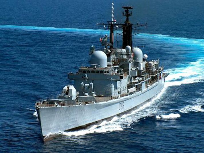 Tundurspillirinn HMS York.