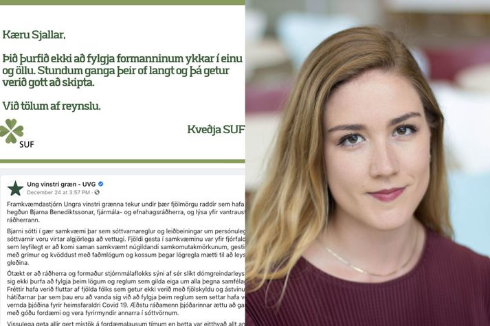 Ungliðahreyfingar stjórnmálaflokkanna hafa margar hverjar brugðist við sóttvarnahliðarspori fjármála- og efnahagsráðherra. Nú síðast í dag sendu Ungir jafnaðarmenn frá sér yfirlýsingu en Ragna Sigurðardóttir er formaður Ungra jafnaðarmanna.