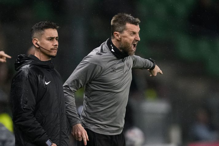 Eirik Horneland lætur hér heyra í sér á hliðarlínunni á tíma sínum sem þjálfari Saint-Etienne.