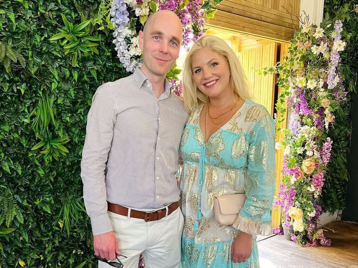 Eva Laufey og Haraldur hafa komið sér vel fyrir á Akranesi.