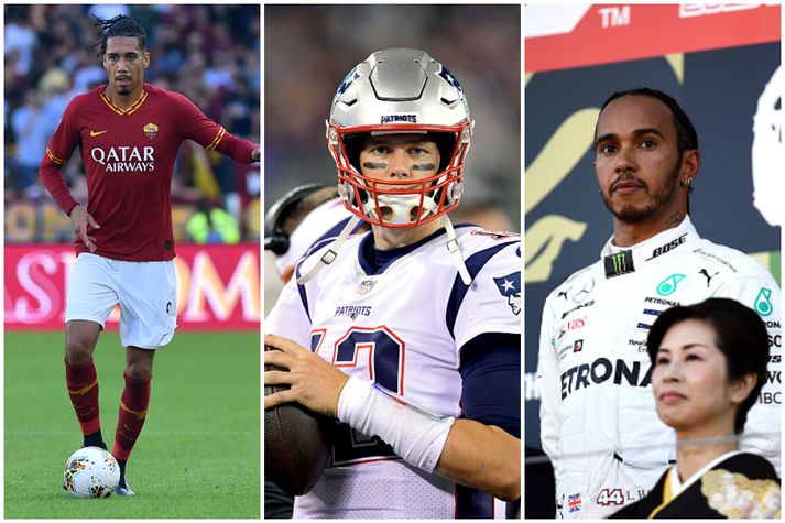 Chris Smalling, Tom Brady og Lewis Hamilton verða allir í beinni á sportrásum Stöðvar 2 í dag.