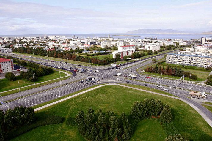 Gatnamótin þar sem óhappið átti sér stað.