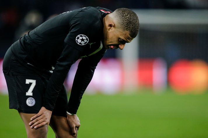 Mbappé var með böggum hildar eftir tapið fyrir Manchester United.