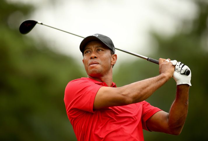 Tiger Woods hrynur niður heimslistann í meiðslunum.