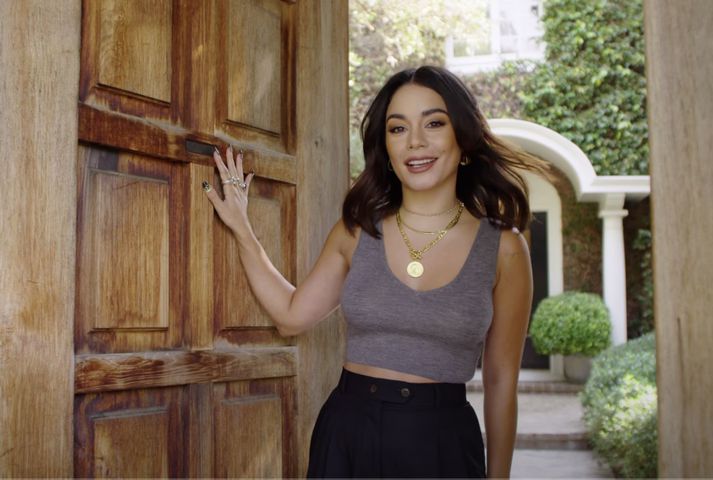 Vanessa Hudgens hleypti AD í heimsókn.