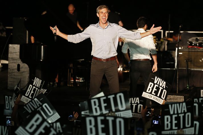 Fjölmargir í Texas vilja sjá Beto O'Rourke í öldungadeildinni. Ted Cruz mælist þó enn vinsælli.