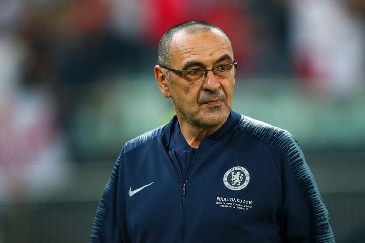 Sarri gæti verið að yfirgefa Chelsea.