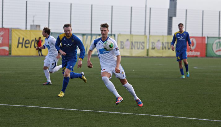 Hólmbert í bikarleik gegn Gróttu á síðasta tímabili.