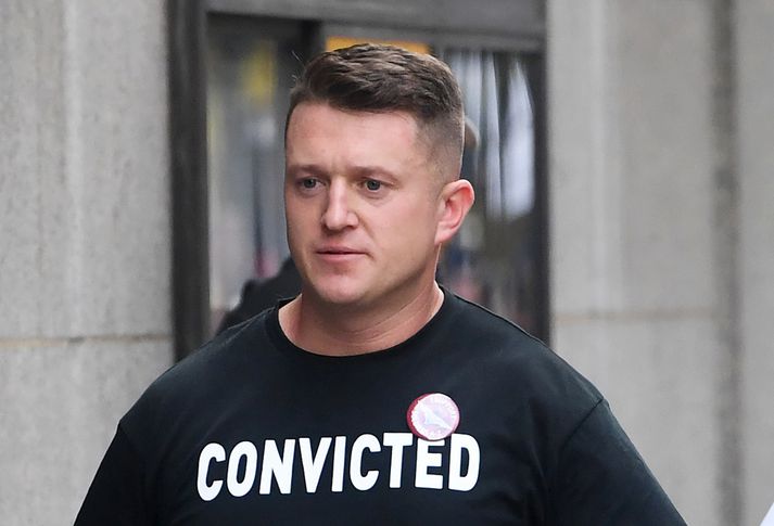 Yaxley-Lennon er 36 ára gamall. Hann er betur þekktur undir dulnefninu Tommy Robinson.