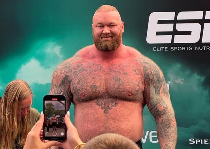 Hafþór Júlíus Björnsson var vinsæll úti í Þýskalandi enda ein af stærstu stjörnunum í aflraunaheiminum.