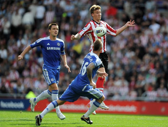 Bendtner með Sunderland gegn Chelsea.