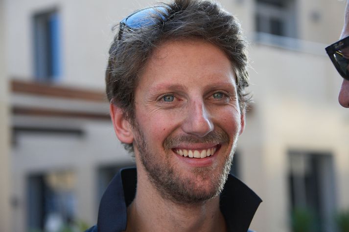 Romain Grosjean ökumaður Haas F1 liðsins.