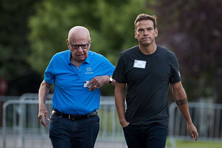Rupert (94) og Lachlan (54) Murdoch árið 2018. 