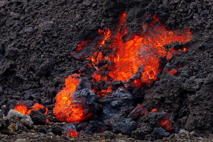 Hrauntungurnar virðast lítið sækja fram eins og staðan er.