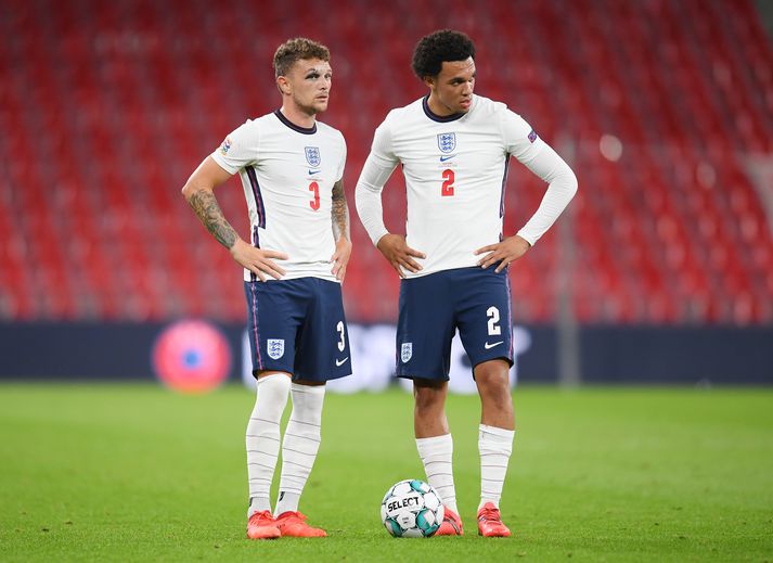 Gareth Southgate, landsliðsþjálfari Englands, virðist vera hrifnari af Kieran Trippier en Trent Alexander-Arnold.