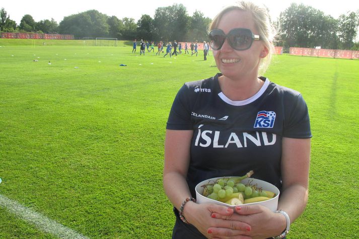 Guðrún Inga Sívertsen tók vel á móti íslenska fjölmiðlahópnum.