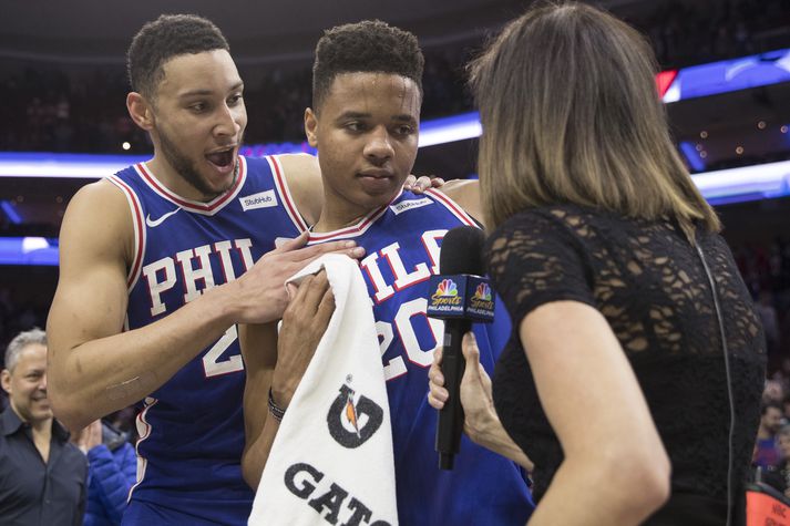 Markelle Fultz skoraði tíu stig í endurkomunni.